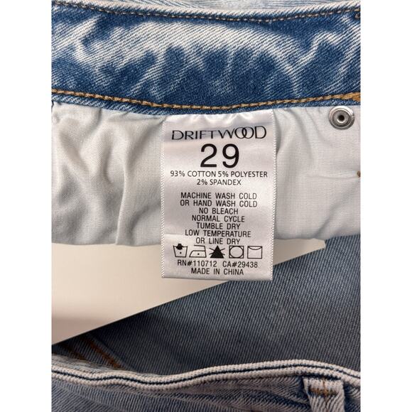 New Driftwood Jeans 29 x 26 Womens Colette Cropped Straight Leg Embroidered - Picture 7 of 7